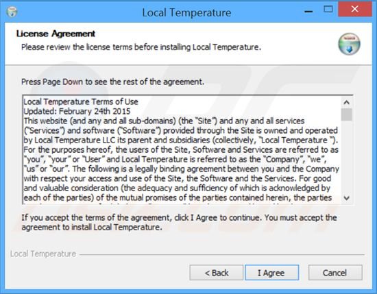 Local Temperature installer configuratie