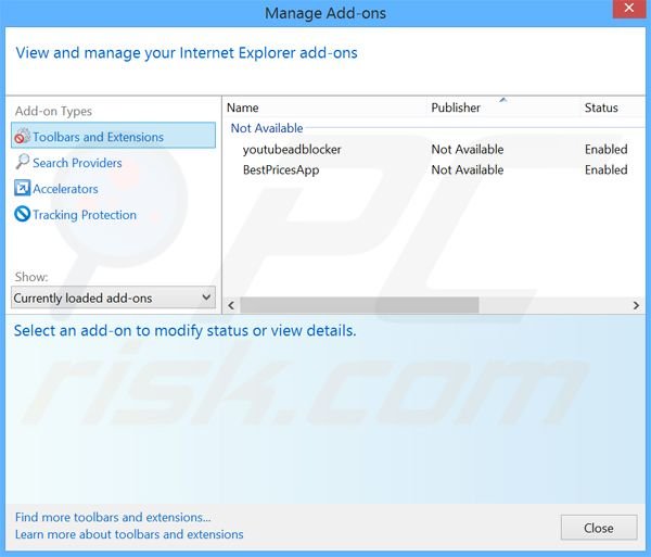 Verwijder de MixVideoPlayer advertenties uit Internet Explorer stap 2