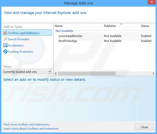Verwijder de MixVideoPlayer advertenties uit Internet Explorer stap 2