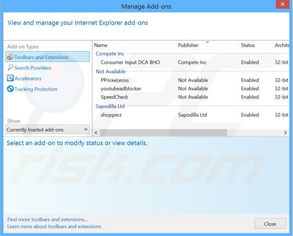 Verwijder de MobilePCStarterKit advertenties uit Internet Explorer stap 2