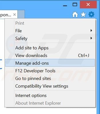 Verwijder de NetoCoupon advertenties uit Internet Explorer stap 1