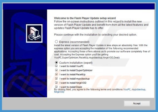 paceitup adware installer