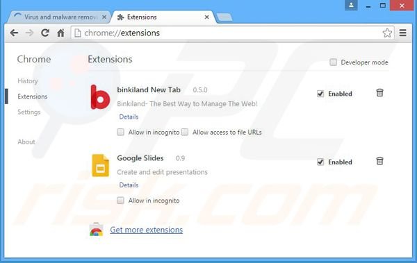 Verwijder de S5Mark advertenties uit Google Chrome stap 2