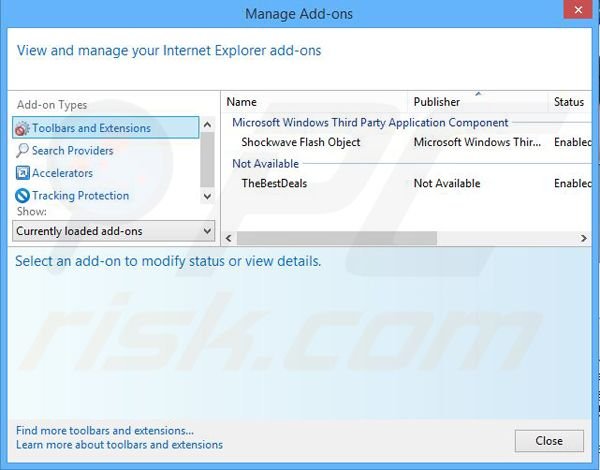 Verwijder de S5Mark advertenties uit Internet Explorer stap 2