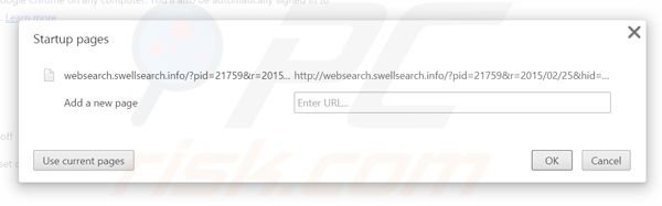 Verwijder websearch.swellsearch.info als startpagina in Google Chrome