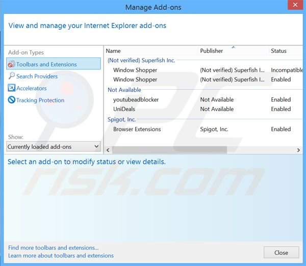 Verwijder de VisualDiscovery advertenties uit Internet Explorer stap 2