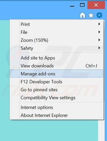 Verwijder de Web Zoom advertenties uit Internet Explorer stap 1