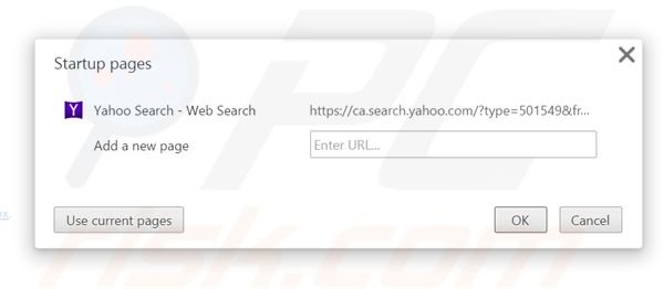 Verwijder search.yahoo.com als startpagina in Google Chrome