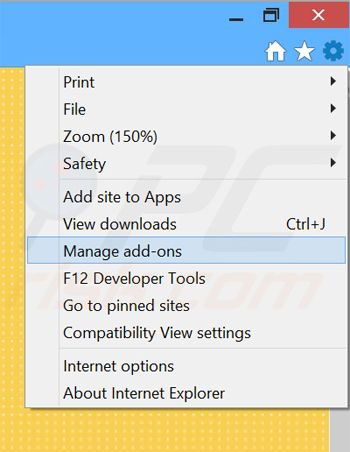 Verwijder de CPU Miner advertenties uit Internet Explorer stap 1