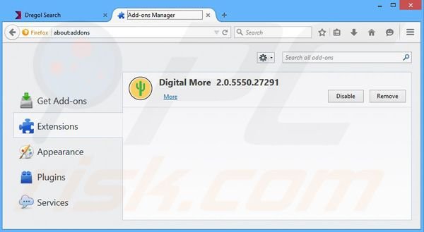 Verwijder de Digital More advertenties uit Mozilla Firefox stap 2