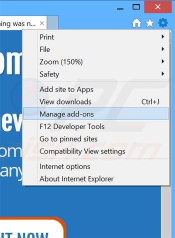 Verwijder de Eazy Zoom ads uit Internet Explorer stap 1