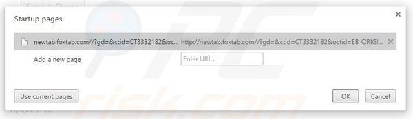 Verwijder search.foxtab.com als startpagina in Google Chrome