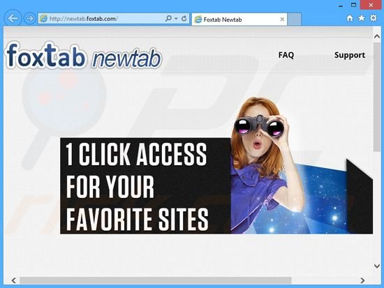 Website die de search.foxtab.com browser hijacker