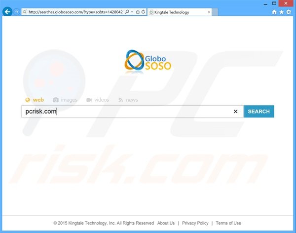 searches.globososo.com browser hijacker