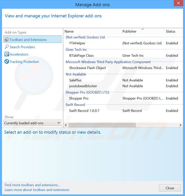Verwijder de LolyKey advertenties uit Internet Explorer stap 2