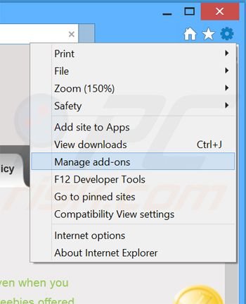 Verwijder de SalePlus advertenties uit Internet Explorer stap 1
