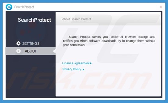Applicatie gebruikt door de searches.safehomepage.com browser hijacker om te verhinderen dat de gebruiker de wijzigingen herstelt