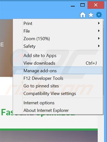 Verwijder de unico browser adware uit Internet Explorer stap 1
