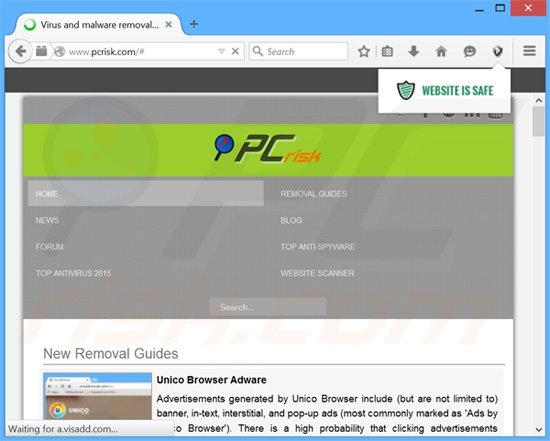 Web Protector adware s schermafbeelding