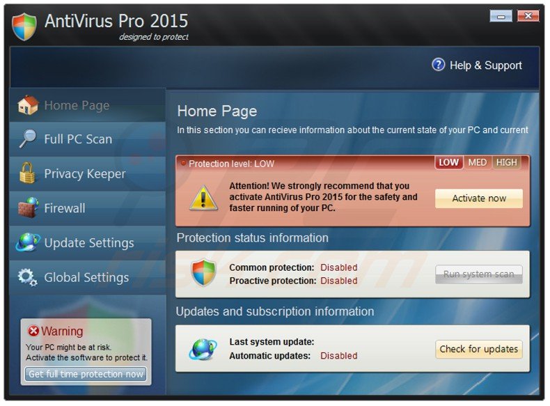 antivirus pro 2015 vals antivirus programma