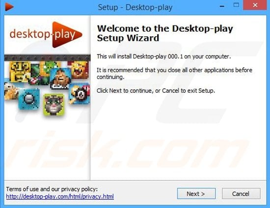 Installer configuratie van de Desktop-play applicatie