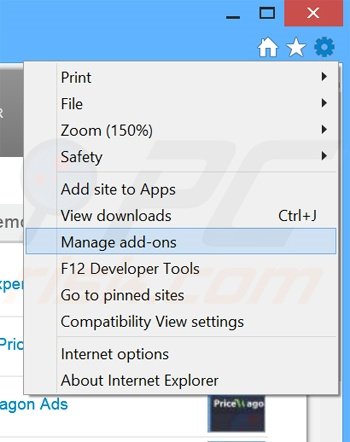 Verwijder de FlashMall advertenties uit Internet Explorer stap 1