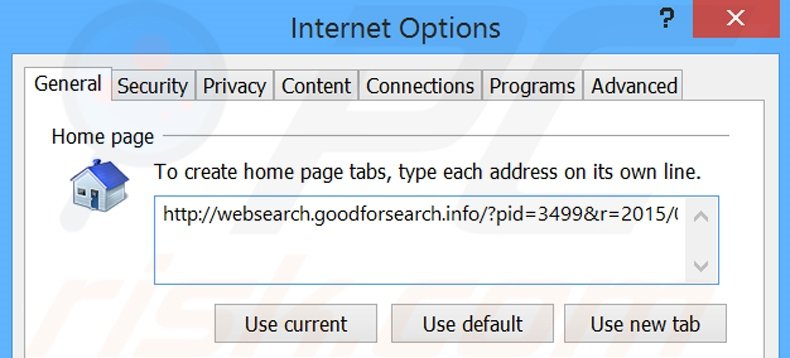 Verwijder websearch.goodforsearch.info als startpagina uit Internet Explorer