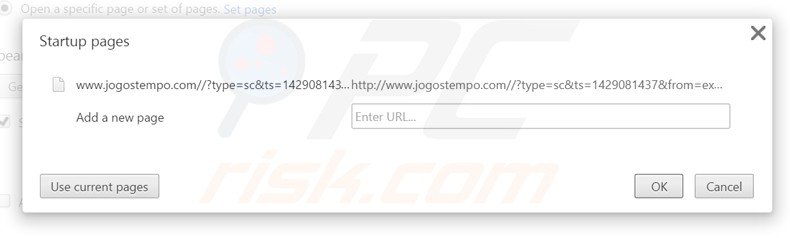 Verwijder jogostempo.com als startpagina uit Google Chrome