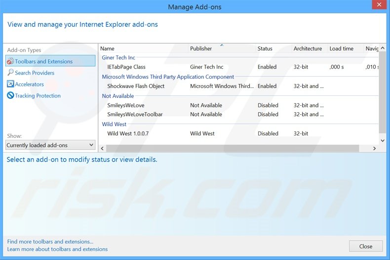 Verwijder de OkayFreedom advertenties uit Internet Explorer stap 2