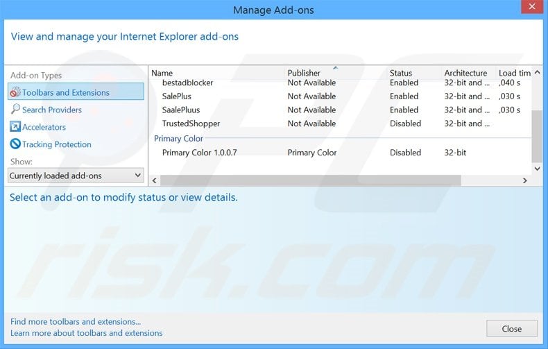 Verwijder de Rapid Media Converter advertenties uit Internet Explorer stap 2
