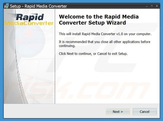 Rapid Media Converter installer configuratie