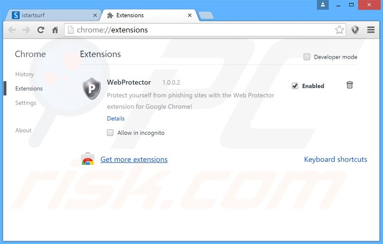 Verwijder aan search.webssearches.com gerelateerde Google Chrome extensies