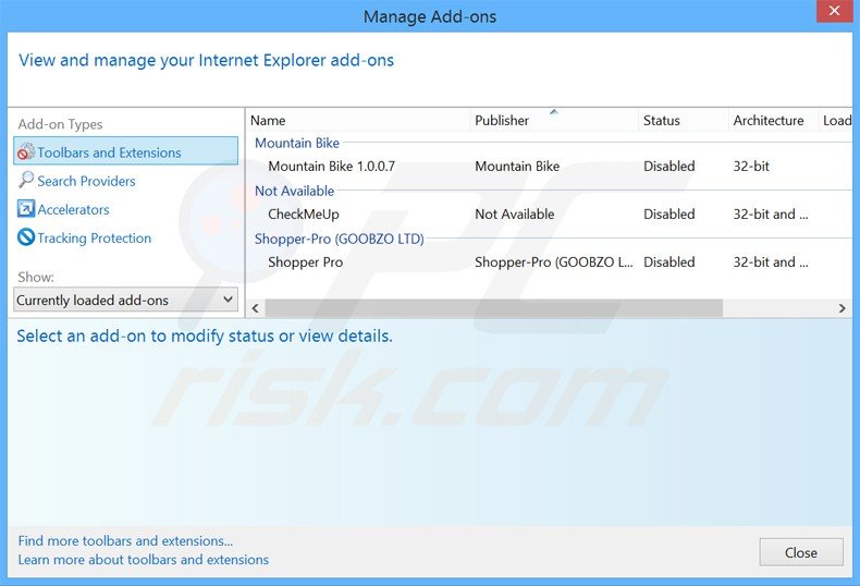 Verwijder de websmart app uit Internet Explorer stap 2