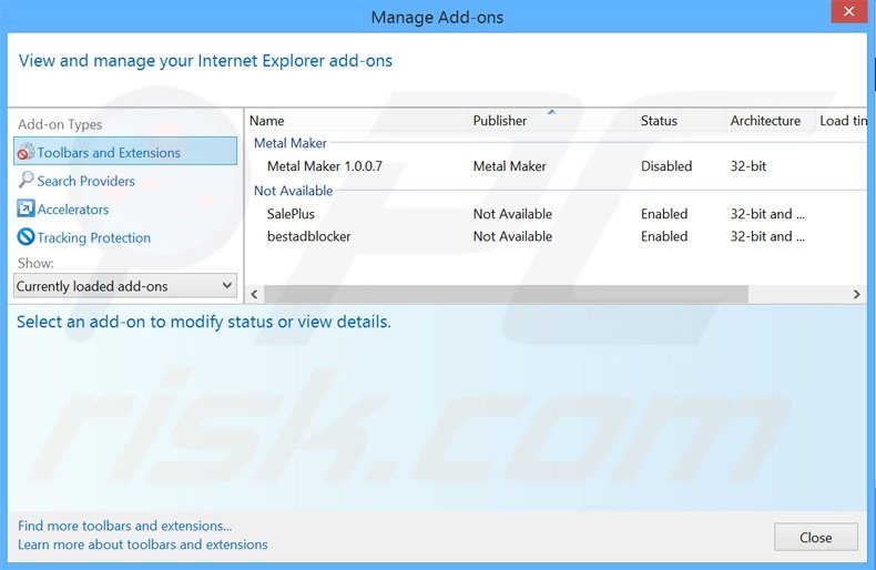 Verwijder de WindApp advertenties uit Internet Explorer stap 2