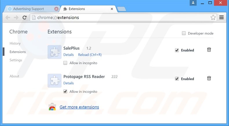 Verwijder de ZoomApp advertenties uit Google Chrome stap 2