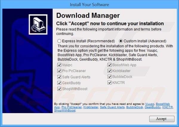 Kikblaster adware installer