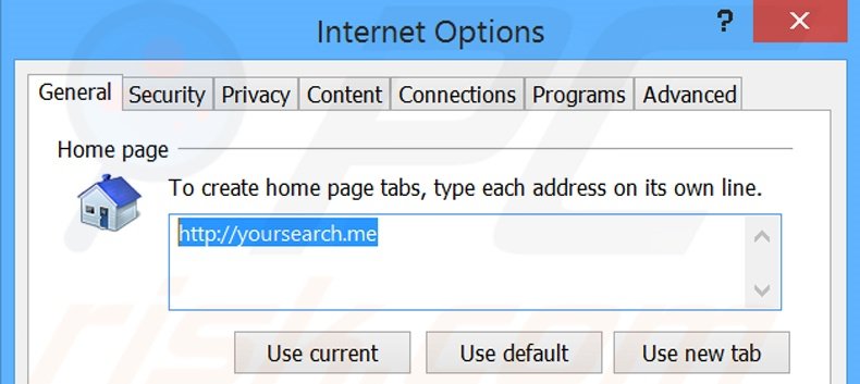 Verwijder yousearch.me als startpagina in Internet Explorer