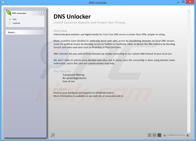 dns unlocker applicatie