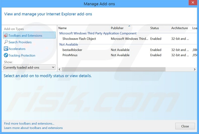 Verwijder de DNS Unlocker advertenties uit Internet Explorer stap 2