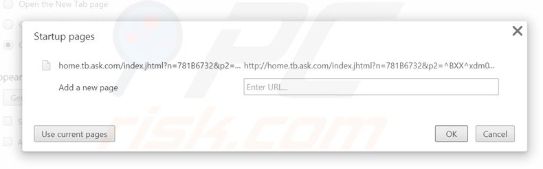 Verwijder home.tb.ask.com als startpagina in Google Chrome
