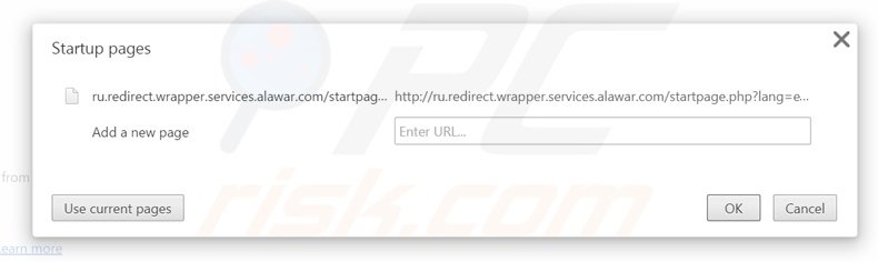 Verwijder start.alawar.com als startpagina in Google Chrome