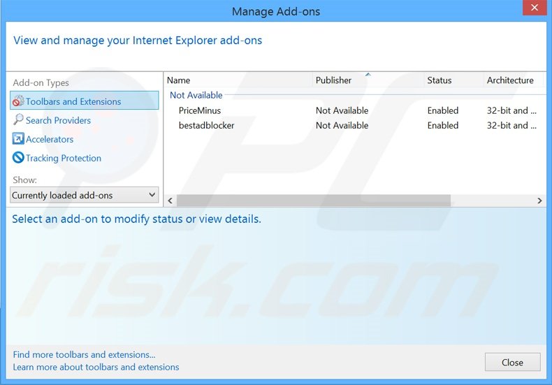 Verwijder aan start.alawar.com gerelateerde Internet Explorer extensies