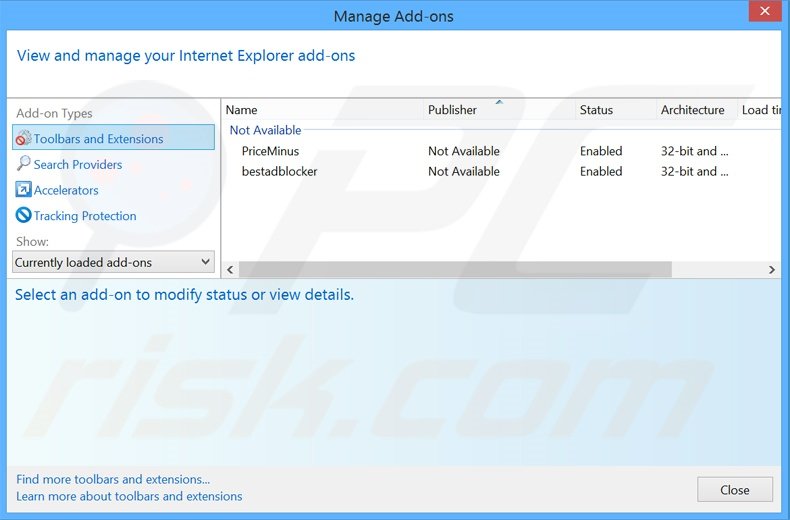 Verwijder de SushiLeads advertenties uit Internet Explorer stap 2