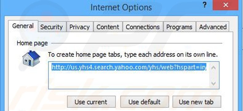 Verwijder yhs4.search.yahoo.com als startpagina in Internet Explorer
