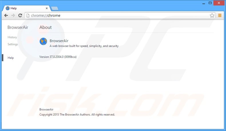 Chromium gebaseerde BrowserAir internetbrowser