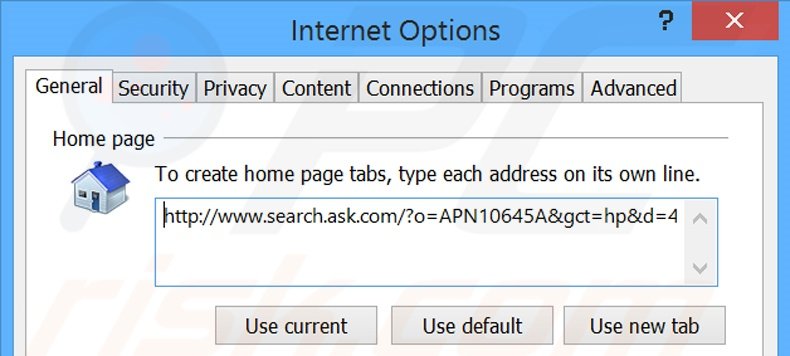 Verwijder search.ask.com als startpagina in Internet Explorer