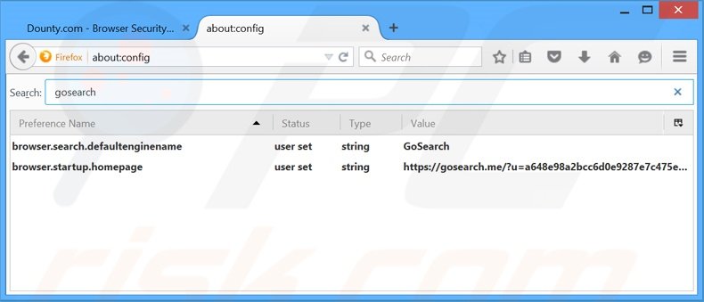 Verwijder zwiiky.com als standaard zoekmachine in Mozilla Firefox
