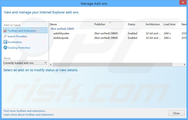 Verwijder de AllDaySale advertenties uit Internet Explorer stap 2