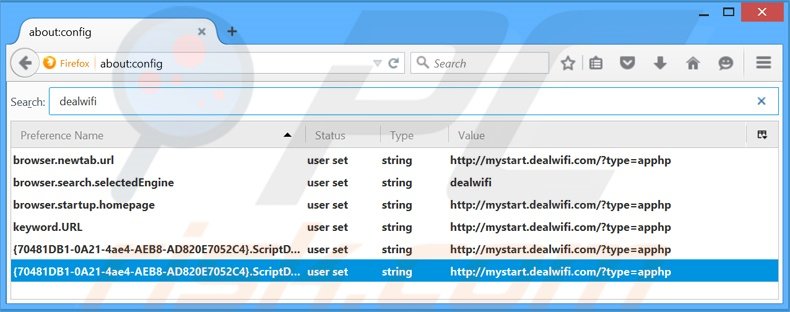 Verwijder  mystart.dealwifi.com als standaard zoekmachine in Mozilla Firefox