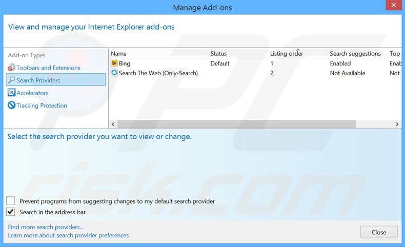Verwijder mystart.dealwifi.com als standaard zoekmachine in Internet Explorer